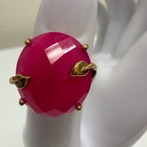 Elegant Pink Onyx Gemstone Ring